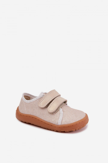Plätud Laste jalanõud Barefoot Froddo Canvas G1700440-1 Kuldset värvi