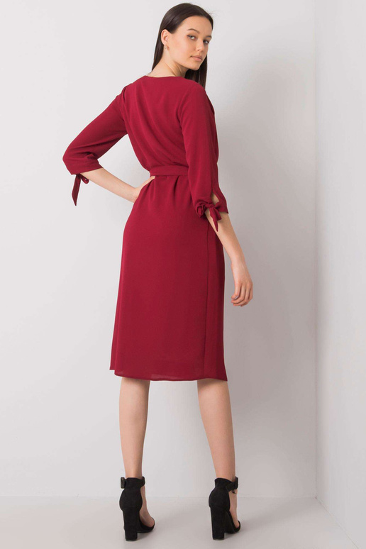 Bordo elegantne kleit vööga