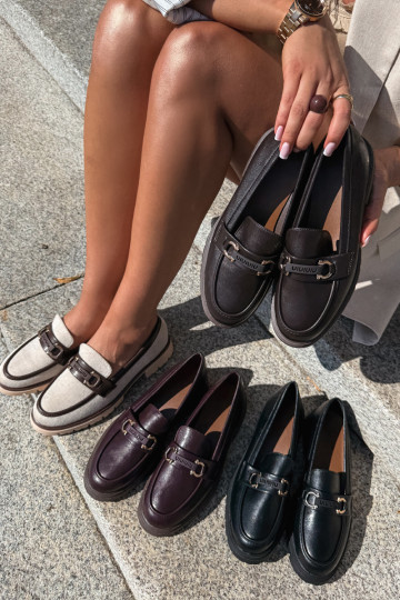 naiste mokassiinid  Detalem beeži värvi-pruunid värvi Brika 2