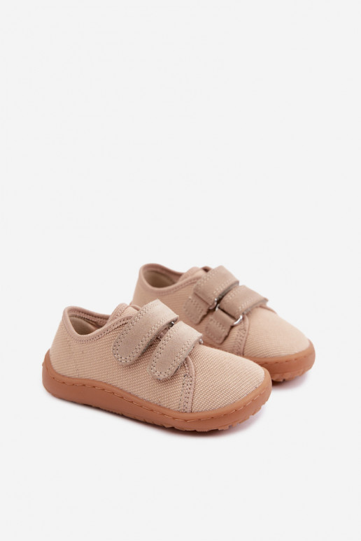 Plätud Laste jalanõud Barefoot Froddo Canvas G1700440-22 beeži värvi