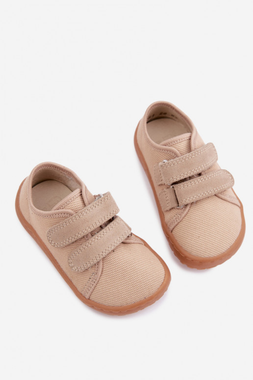 Plätud Laste jalanõud Barefoot Froddo Canvas G1700440-22 beeži värvi