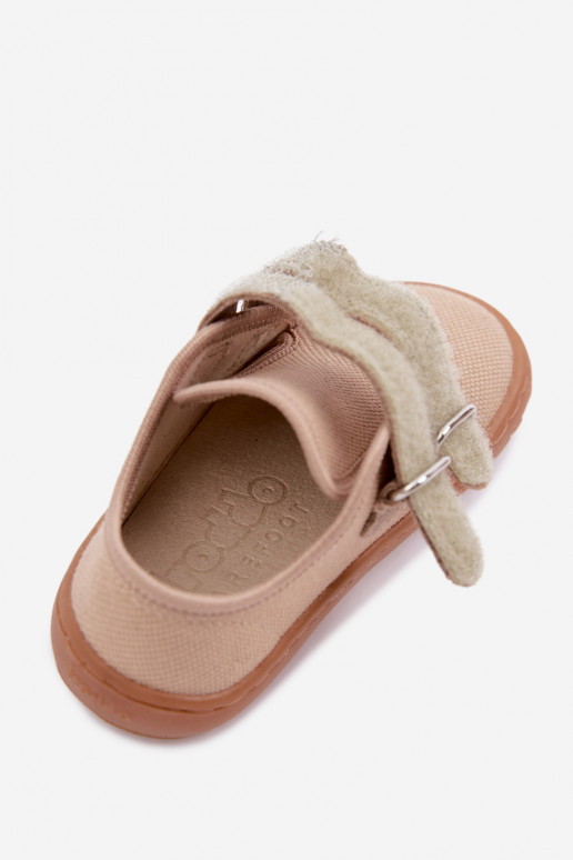 Plätud Laste jalanõud Barefoot Froddo Canvas G1700440-22 beeži värvi
