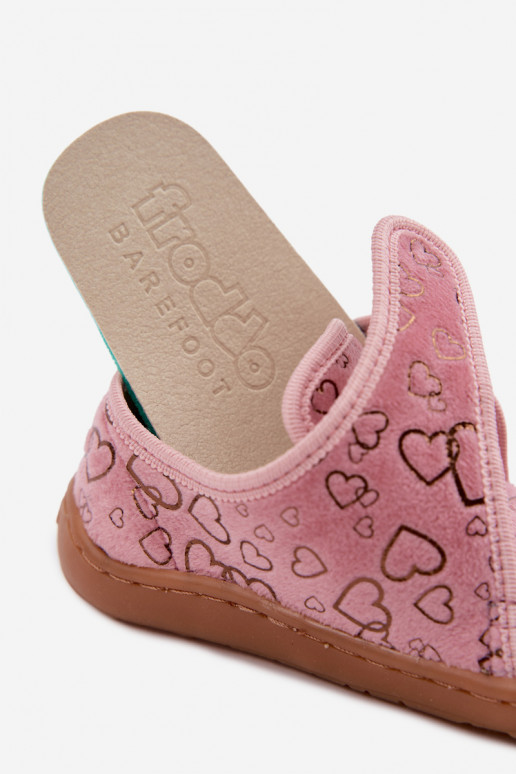 Plätud laste krõpsudega kinnitatav Barefoot  Froddo G1700438-18 Tumeroosad värvi