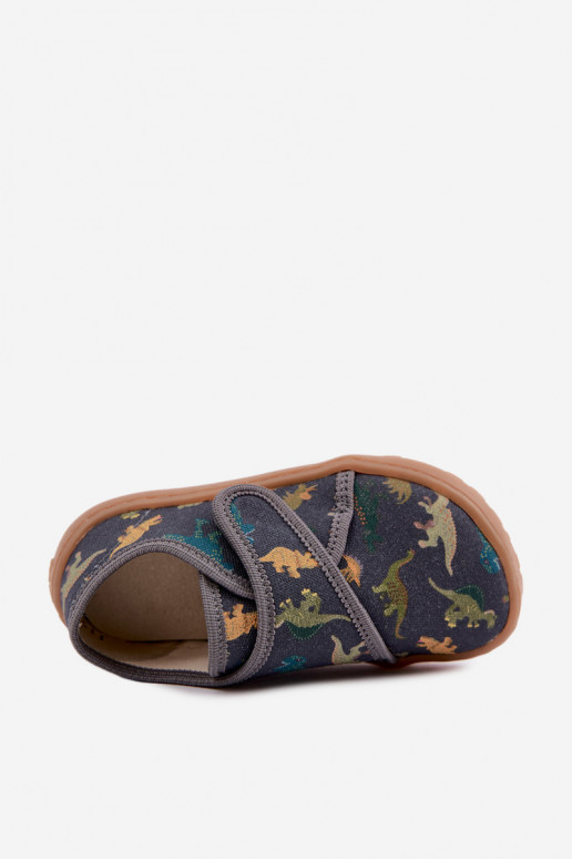 Plätud Laste jalanõud poiste krõpsudega kinnitatav Barefoot  Froddo G1700438-26 Halli värvi