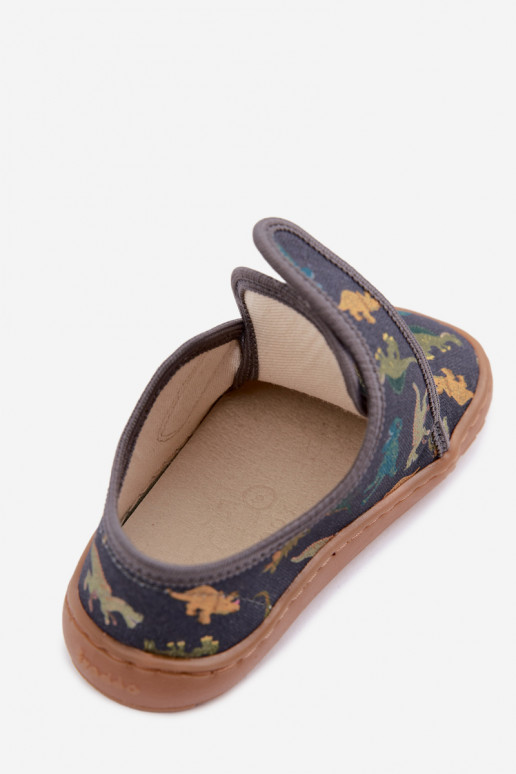Plätud Laste jalanõud poiste krõpsudega kinnitatav Barefoot  Froddo G1700438-26 Halli värvi
