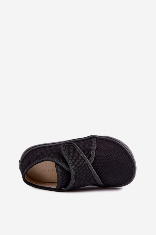Plätud Laste jalanõud poiste krõpsudega kinnitatav Barefoot Froddo G1700438-15 Must