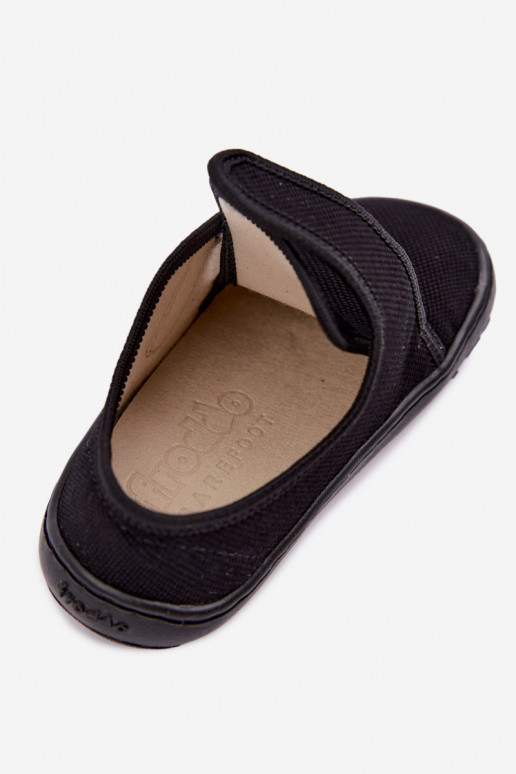 Plätud Laste jalanõud poiste krõpsudega kinnitatav Barefoot Froddo G1700438-15 Must