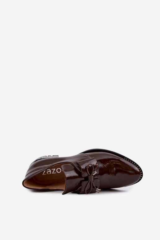 Laque jalatsid   lipsukesega Zazoo 1399 Czekoladowe