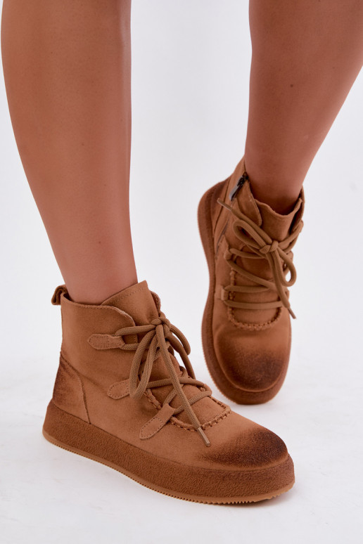 voodriga Naiste poolsaapad Z Naturalnego Zamszu Artiker 59C1128 Camel