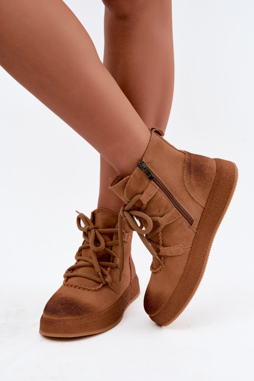 voodriga Naiste poolsaapad Z Naturalnego Zamszu Artiker 59C1128 Camel