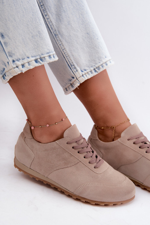  tüüpi jalanõud Barefoot Z Naturalnego Zamszu Zazoo N1422 beeži värvi
