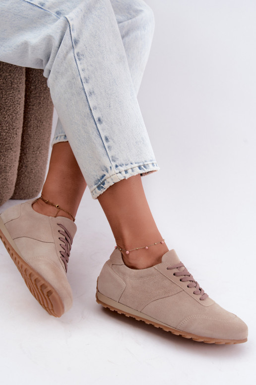  tüüpi jalanõud Barefoot Z Naturalnego Zamszu Zazoo N1422 beeži värvi