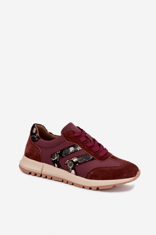   seemisnakhsed  tüüpi jalanõud  D&A GR62-6015 bordoo-värvi