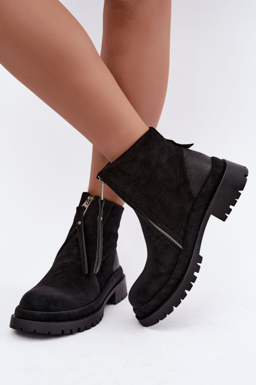   Seemisnahast kingad  voodriga  K7732-01 Must