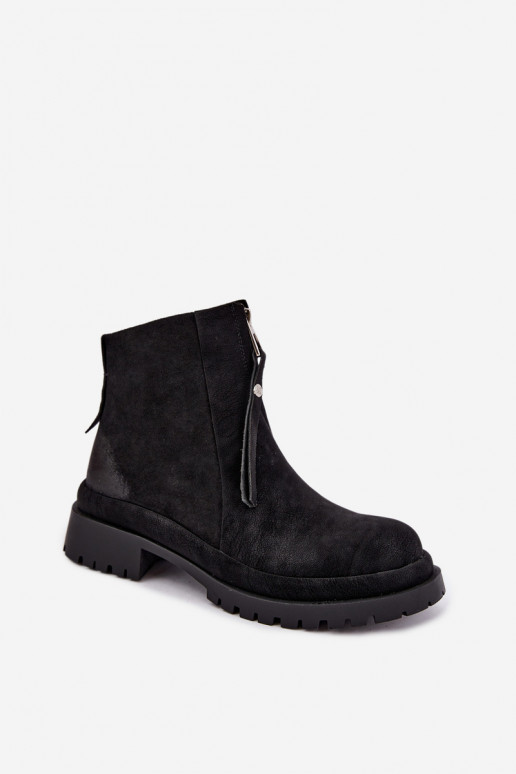   Seemisnahast kingad  voodriga  K7732-01 Must