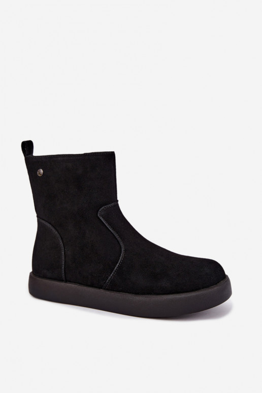   Seemisnahast kingad  voodriga  K7800-01 Must