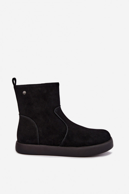   Seemisnahast kingad  voodriga  K7800-01 Must