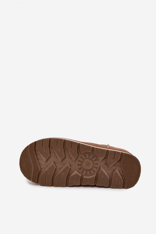 nööpidega lumesaapad Z Naturalnego Zamszu voodriga karusnahaga Big Star UU274692 Camel