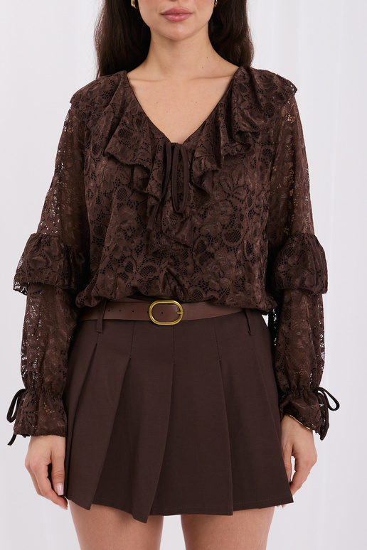 Tumedat pruun blouse
