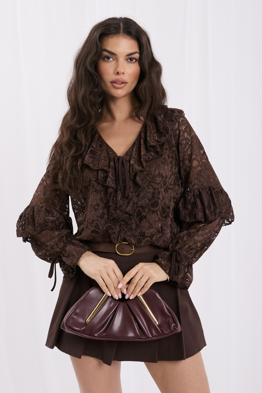 Tumedat pruun blouse