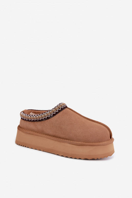   seemisnakhsed nööpidega lumesaapad Z Dekoracyjną Lamówką Vinceza 97972 Camel