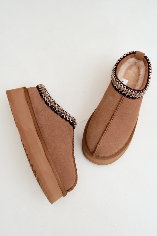   seemisnakhsed nööpidega lumesaapad Z Dekoracyjną Lamówką Vinceza 97972 Camel