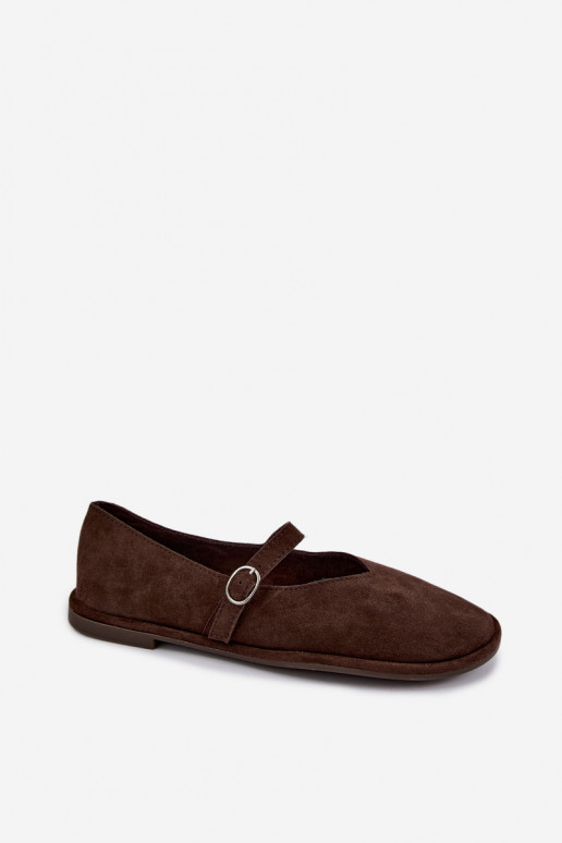Baleriinad Typu Barefoot rihmadega Czekoladowe Rhoselle