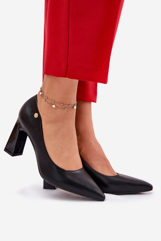 Elegantsed Kingad Na Słupkowym Obcasie Vinceza 62221 Must
