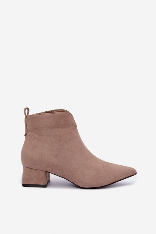 Naiste poolsaapad  Ze Szpiczastymi Noskami beeži värvi Heliara