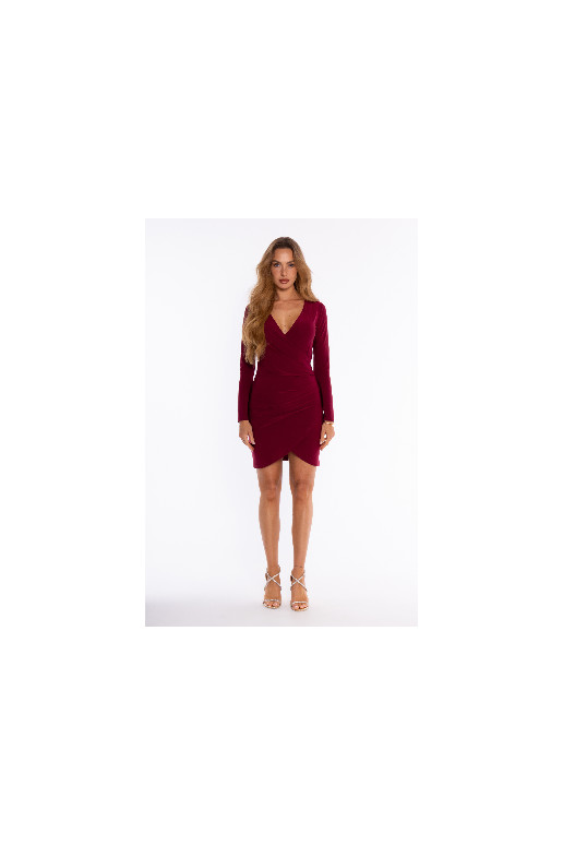 Voko stiilis mini kleit bordo