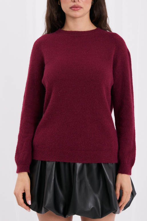 Bordo megztinis