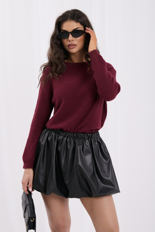 Bordo megztinis