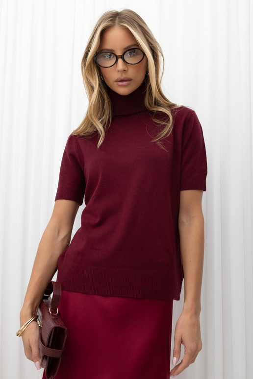 Bordo megztinis