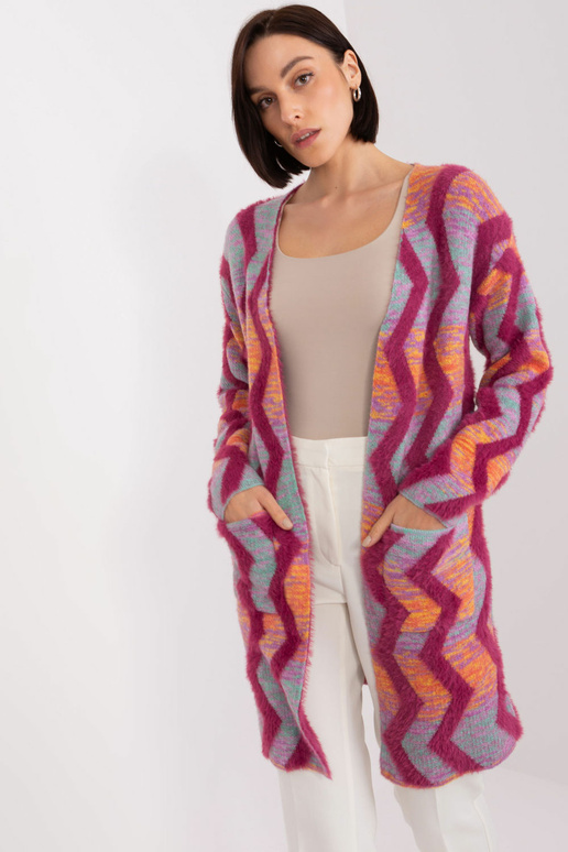 Kardigan geomeetrilise mustriga Wool Fashion Italia