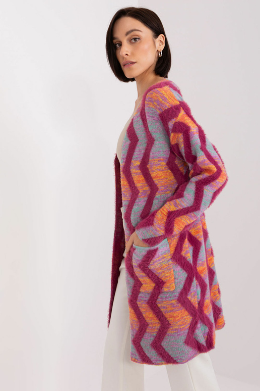 Kardigan geomeetrilise mustriga Wool Fashion Italia