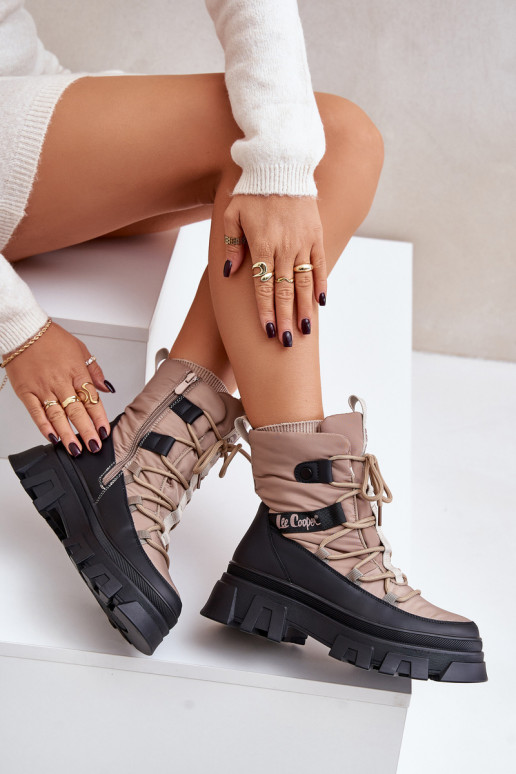 nööpidega lumesaapad   Lee Cooper LCJ-24-47-3143 beeži värvi