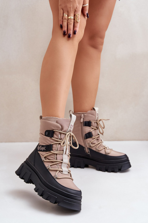 nööpidega lumesaapad   Lee Cooper LCJ-24-47-3143 beeži värvi