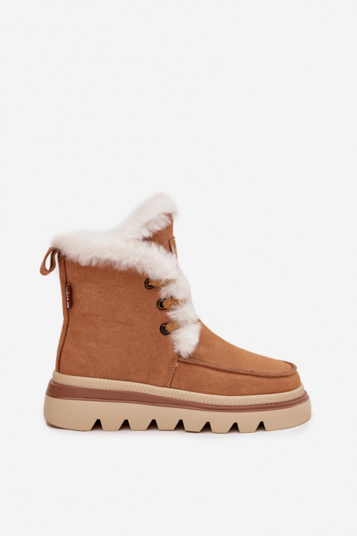 nööpidega lumesaapad  Z Naturalnego Zamszu Lee Cooper LCJ-25-01-3738 Camel