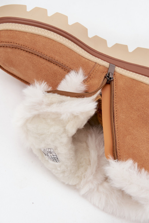 nööpidega lumesaapad  Z Naturalnego Zamszu Lee Cooper LCJ-25-01-3738 Camel