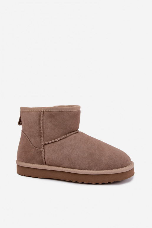   seemisnakhsed nööpidega lumesaapad voodriga karusnahaga beeži värvi Amandine