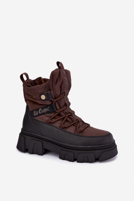 nööpidega lumesaapad   Lee Cooper LCJ-26-01-4631 pruunid värvi