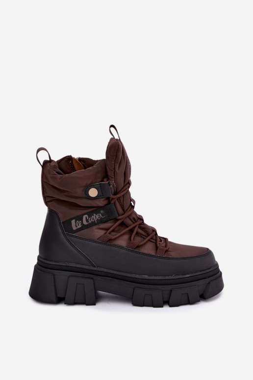 nööpidega lumesaapad   Lee Cooper LCJ-26-01-4631 pruunid värvi