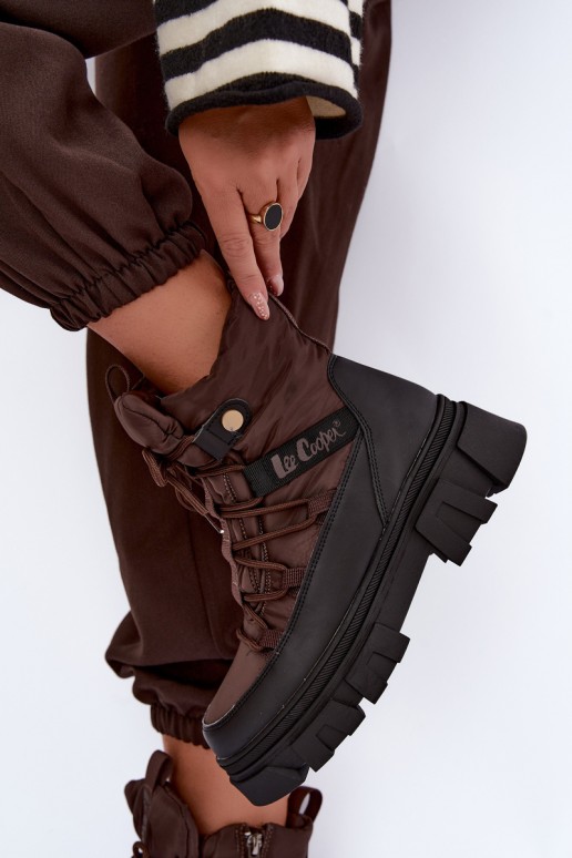 nööpidega lumesaapad   Lee Cooper LCJ-26-01-4631 pruunid värvi