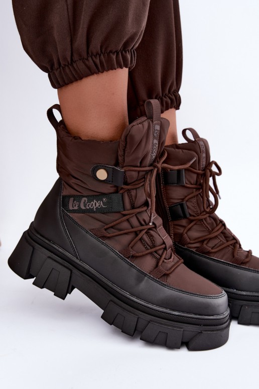 nööpidega lumesaapad   Lee Cooper LCJ-26-01-4631 pruunid värvi