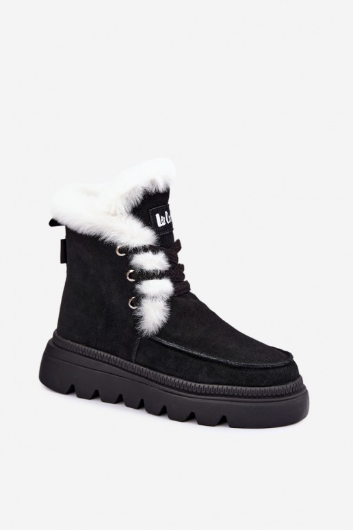 nööpidega lumesaapad  Z Naturalnego Zamszu Lee Cooper LCJ-25-01-3737 Must