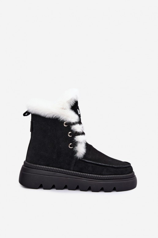 nööpidega lumesaapad  Z Naturalnego Zamszu Lee Cooper LCJ-25-01-3737 Must