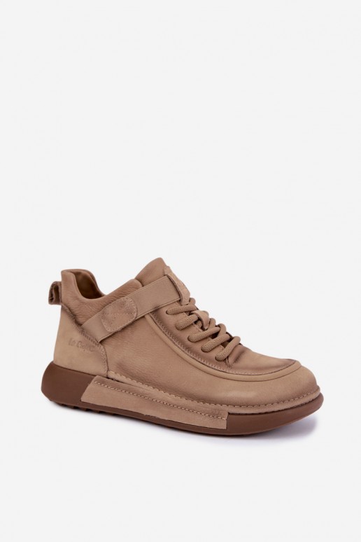 voodriga Naiste poolsaapad Z Naturalnej Skóry Lee Cooper LCJ-26-19-4603 Khakivärvi