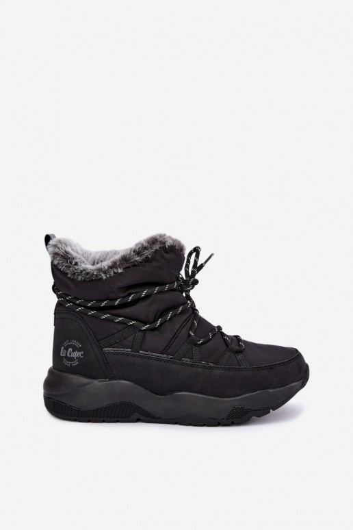 nööpidega lumesaapad saapad koos stiilsete detailidega Lee Cooper LCJ-24-03-3063 Must