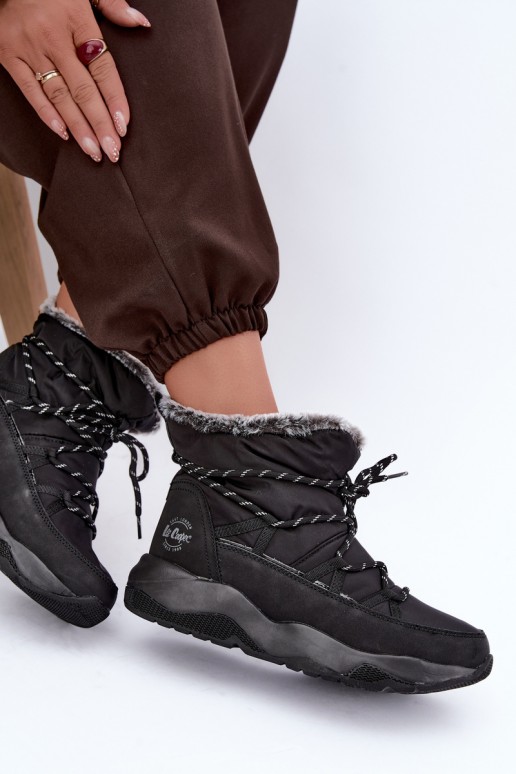  nööpidega lumesaapad saapad koos stiilsete detailidega Lee Cooper LCJ-24-03-3063 Must