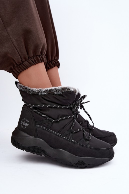  nööpidega lumesaapad saapad koos stiilsete detailidega Lee Cooper LCJ-24-03-3063 Must